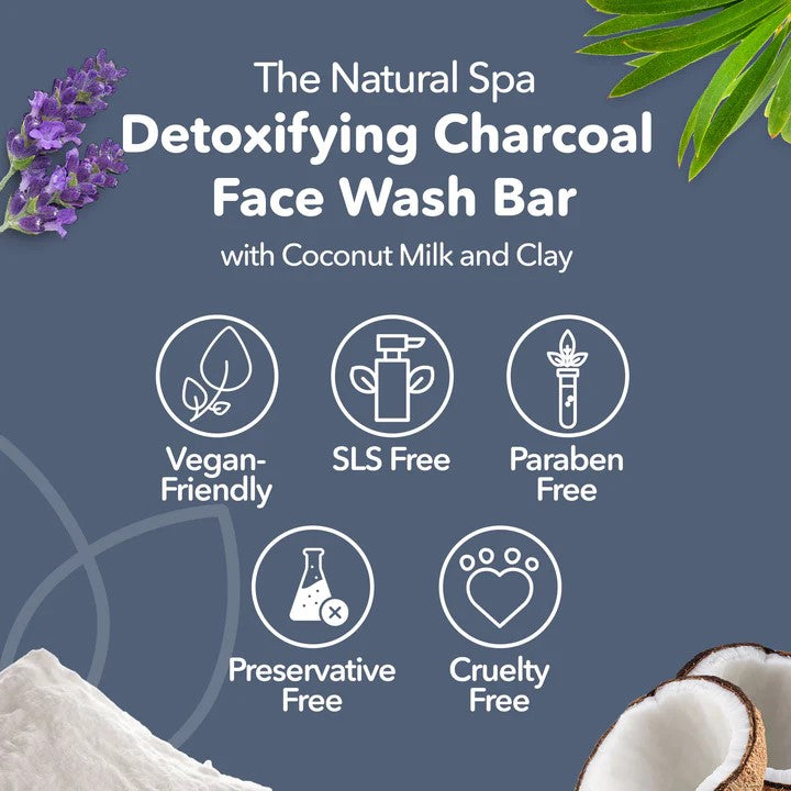 Face Wash Bar, Charcoal - Naturally Detoxifying