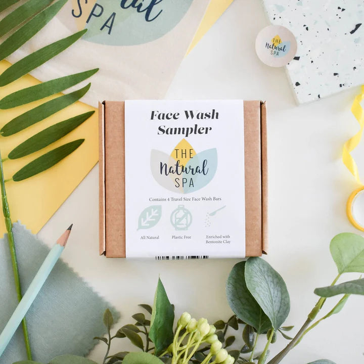 Letter-Sized Sampler Box, 4xMini Face Wash Bars