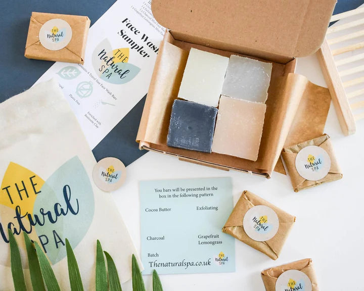 Letter-Sized Sampler Box, 4xMini Face Wash Bars