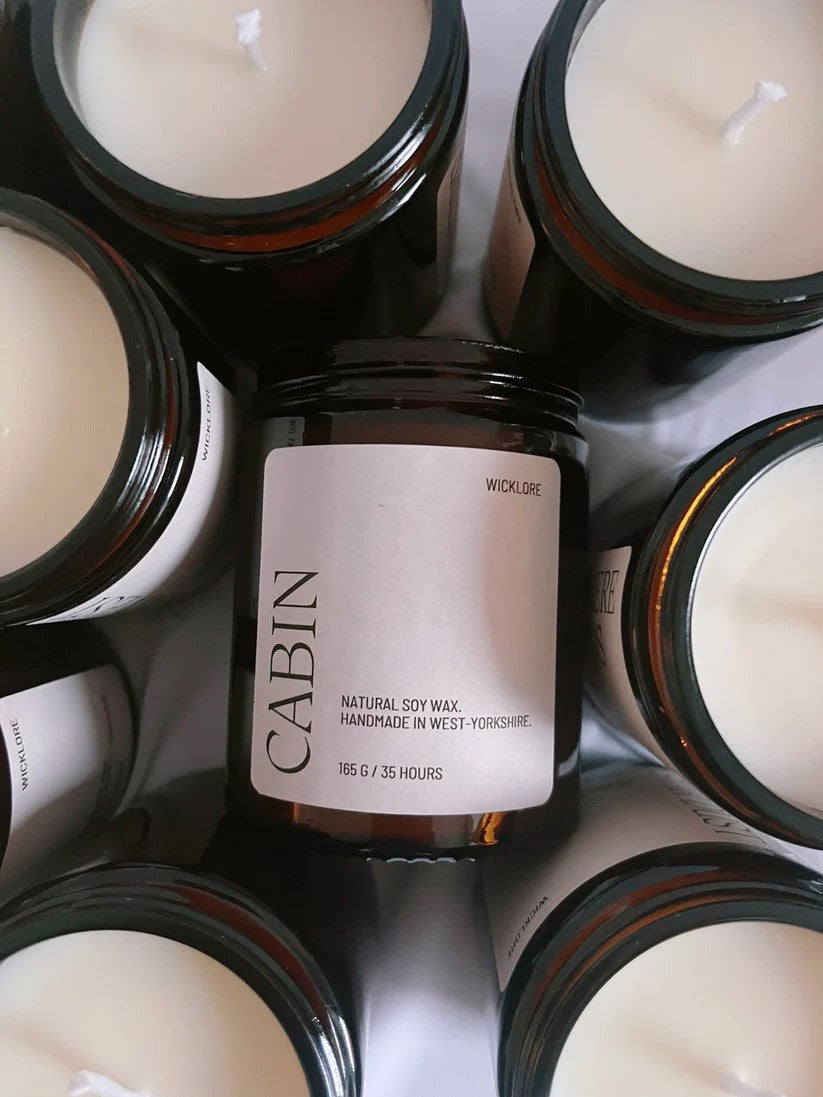 Hand Poured Soy Wax Candle, CABIN