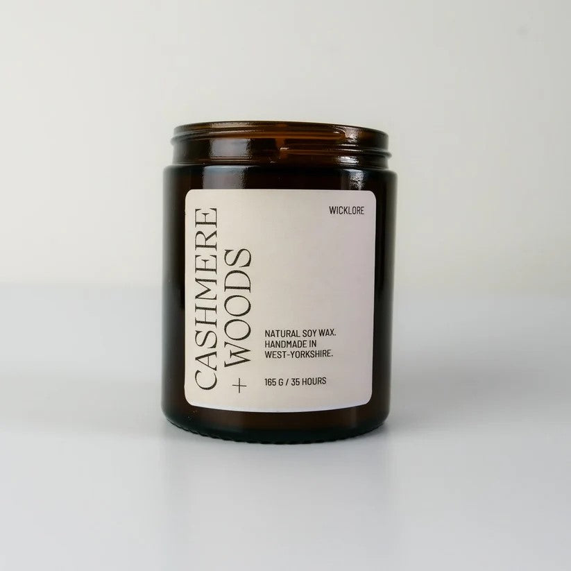 Hand Poured Soy Wax Candle, CASHMERE & WOODS