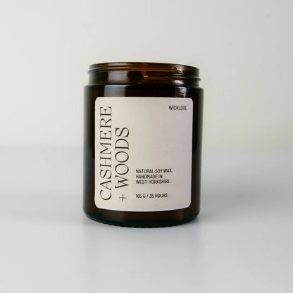 Hand Poured Soy Wax Candle, CASHMERE & WOODS